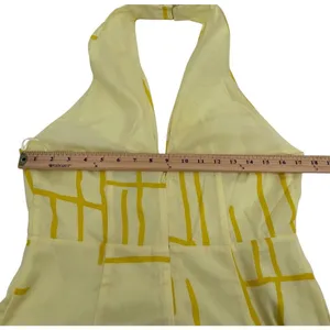 Banana Republic Dress Women 8 Yellow Halter‎ Midi Satin Sleeveless Summer NWT thumbnail 6