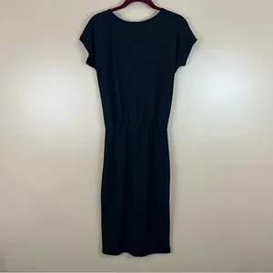 Lumiere Black Short Sleeve Simple Black Dress Small Minimalist Capsule Basic New thumbnail 6