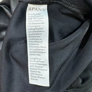 SPANX Black Faux Leather Moto Leggings High Rise Shaping thumbnail 7