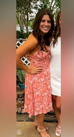Petal & Pup coral floral midi dress with spaghetti straps, size 6 thumbnail 4