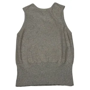 Tracy Reese Embellished Cashmere Cotton Sleeveless Sweater Top Grey Size Large thumbnail 5