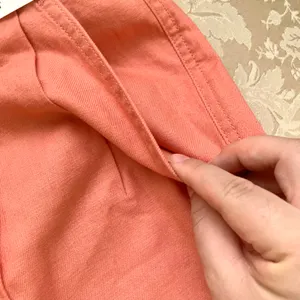Uniqlo Linen Cotton 2.5" Inseam Shorts in Orange thumbnail 4