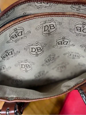 Dooney & Bourke Brown work office Executive Satchel Signature Logo Canvas bag thumbnail 6