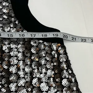Victoria's Secret Womens Size Large Black Silver‎ Sequined Sheer Sleeveless Top thumbnail 8