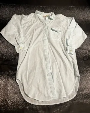 Womens medium Vintage Victoria's Secret Button Down Mint Green Nightgown thumbnail 2