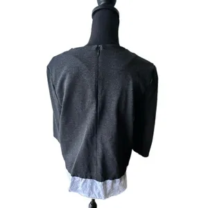 Layered Crest Tunic Sweater Lauren Ralph Lauren Knit Top Size M thumbnail 3