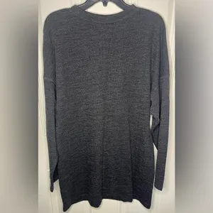 Free People Beach gray pullover sweater dress coverup size large women’s thumbnail 3