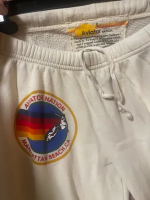 Aviator Nation light-Cream Logo sweats thumbnail 7