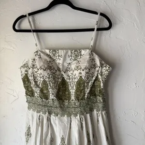 Y Apparel Dress Y2k Fairy Small White Green Boho Sundress‎ Crochet Lace Midi thumbnail 2