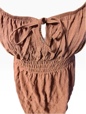 No Comment Brown Midi Dress Women’s Size L thumbnail 3