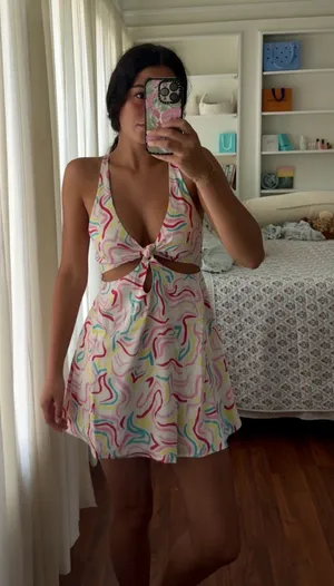 For Love & Lemons Dress NWT with colorful design thumbnail 1