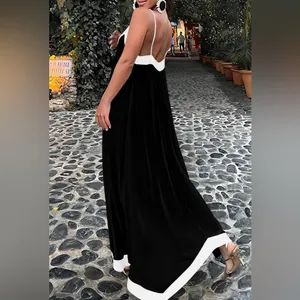 NEW Flowy Sleeveless Spaghetti Strap Elegant Wedding Party Maxi Dress L 12/14 thumbnail 2