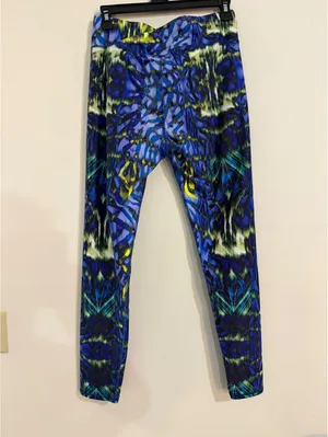 Fabletics Women's Large Blue Abstract Pattern Leggings thumbnail 6