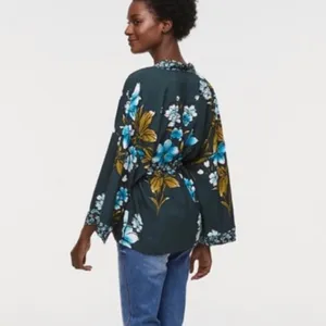 Loft mixed floral kimono wrap *no sash belt* thumbnail 2