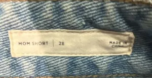 Pacsun Mom Shorts Womens 28 Blue Light Wash Denim Cotton Hi-Rise Zip Fly Button thumbnail 4