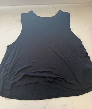 Carbon38 Black Sleeveless Draped Tank thumbnail 1