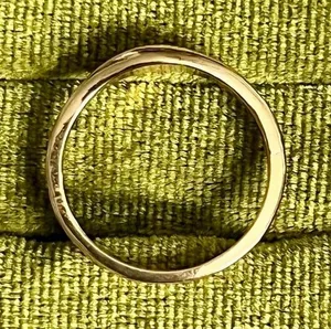 Classic 10k Plated Gold Minimalist 2mm Band Size 6 thumbnail 1