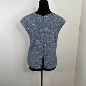 Abercrombie & Fitch Polka Dot Button Back Thick Strap Tank‎ Cap Sleeve Top thumbnail 3