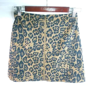 Sadie & Sage S Mob Wife Leopard Zip Front Mini Skirt thumbnail 1