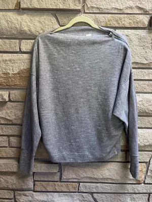 Free People We The Free Nikala Dolman Sweatshirt Zipper Top Grey Medium thumbnail 4