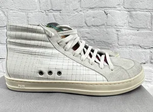 P448 Woman’s Dama Skate High-Top Sneakers Size 39 White/Multicolored Zip Italy thumbnail 5