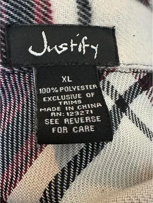 Justify Plaid Button-Up Flannel Shirt XL thumbnail 3