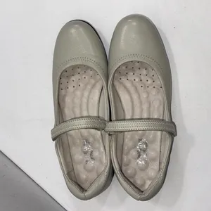 Walking Cradles Mary Jane Minimalist‎ Beige White Leather Cushioned Shoes 6.5N thumbnail 2