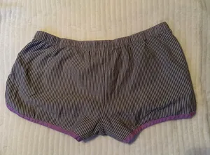 Victoria's Secret Striped Pajama Shorts Purple Gray Size S Small thumbnail 2