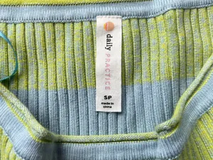 Daily Practice by Anthropologie Tuvalu Cropped Sweater Sz S Green Blue‎ thumbnail 9