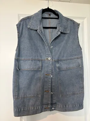 Light Wash Denim Vest thumbnail 2