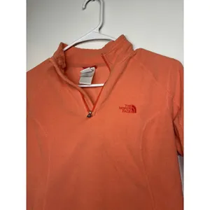 The North Face Fleece Pullover Womens M Coral 1/4 Zip TKA 100 Glacier Outdoor thumbnail 2
