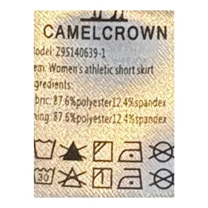 Camel Crown Skort Athletic Skirt‎ Womens Small White Mesh Panel Ruffle Hem NWT thumbnail 7