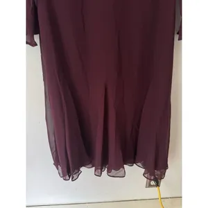 ASTR The Label Purple Chiffon Tie Neck Midi Dress Size Medium thumbnail 8
