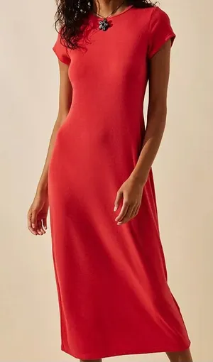 Free People Good Feels Slim Midi Dress thumbnail 1