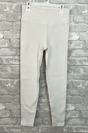 Aerie White Ribbed 7/8 Leggings High Rise thumbnail 1