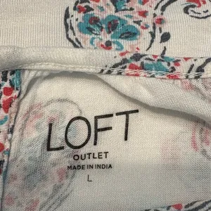 LOFT Paisley Cap-Sleeve Top Lightweight size Large thumbnail 5