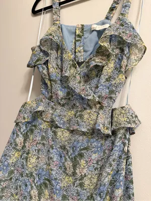 ASTR the Label Wildflower Ruffle Cutout Midi Dress thumbnail 6