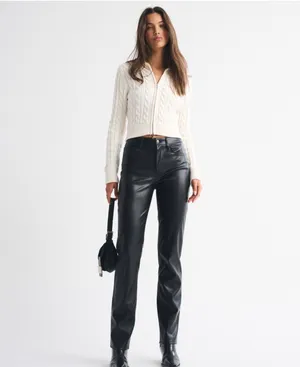 Abercrombie Vegan Leather Pants thumbnail 3