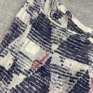 Free People Shoulder Bag Womens Medium Blue Geometric Cotton Boho Lightweight thumbnail 7