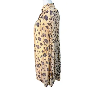 Free‎ People Mini Dress Womens Small Excellent Medallion Boho Bishop Sleeve thumbnail 2