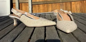 Nwt Women's Milan Slingback Heels - A New Day size 7 pearl wedding summer spring thumbnail 1