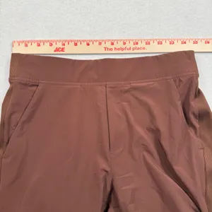 Athleta Brooklyn Ankle Pant Womens 6 Brown Ribbed Side Panel Stretch Tapered Leg thumbnail 5