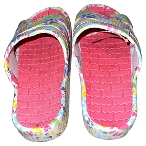 Unbranded white slip on sandals with colorful paw print design! thumbnail 4