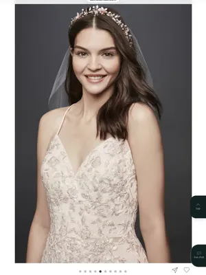 Stunning Melissa Sweet Petal Cashmere Embroidered Wedding Gown thumbnail 4