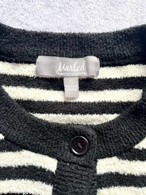 Marlet Black & White Short Sleeve Sweater thumbnail 3