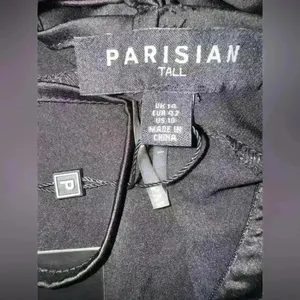 Parisian NWT Women’s Petite Satin Cowl Neck Cami Mini Black Dress Size 10‎ thumbnail 6