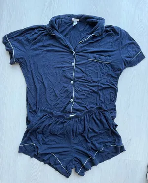 Eberjey Navy Pajama Set in Size M thumbnail 1