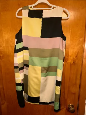 Anthropologie x James Coviello Colorblock Shift Dress - Multicolor sz M thumbnail 4