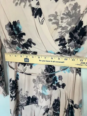 Reiss Anja Floral Ruffle Wrap Mini Dress Pink/Blue Size US 0 / UK 4 - Women's thumbnail 10