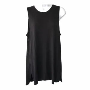 ✨ATHLETA Side Split Black Tank Black Sz Small Top✨ thumbnail 2